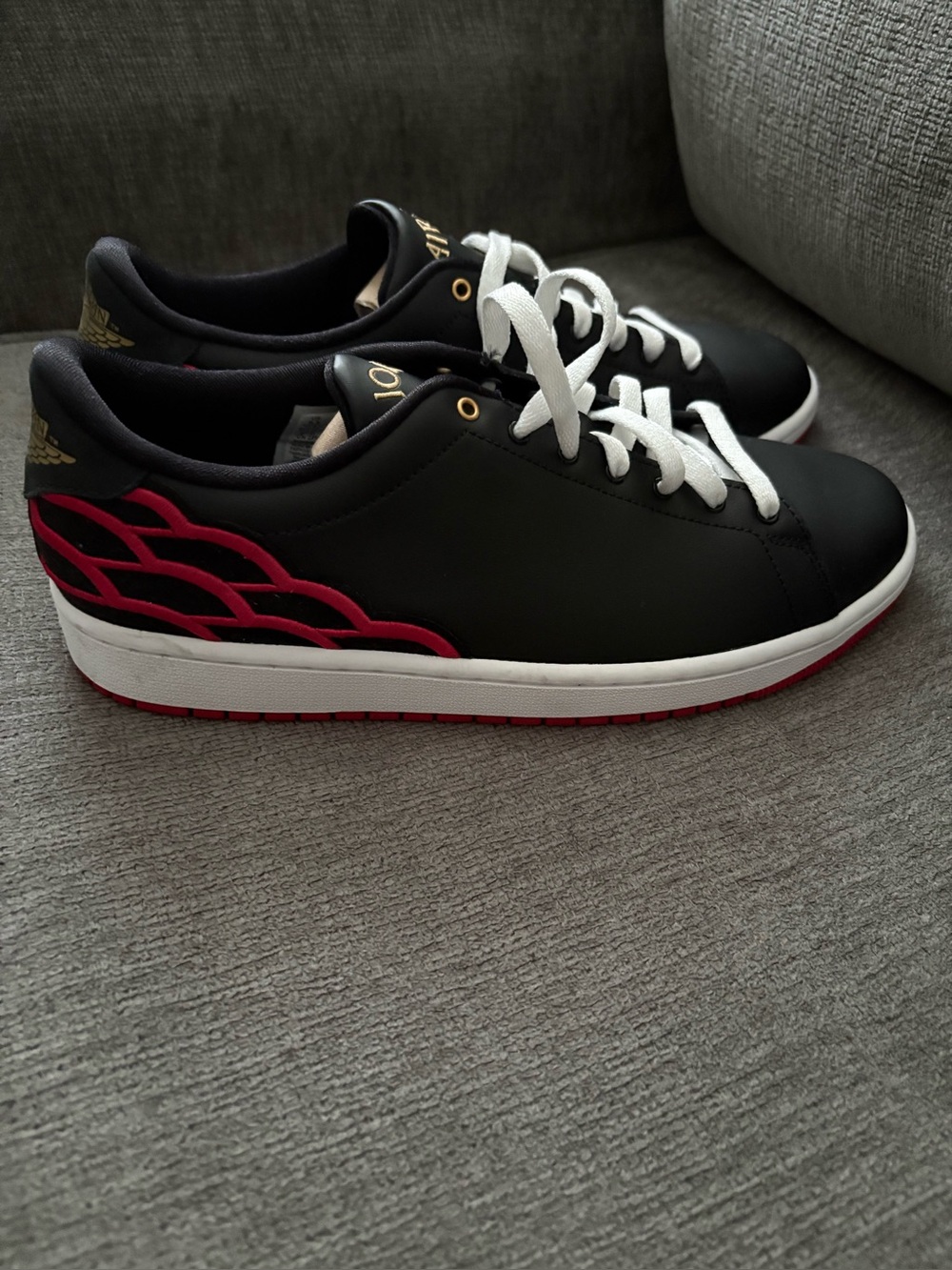 Air Jordan 1 Centre Court Black Mystic Hibiscus Men's 9.5